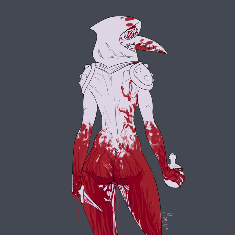Plague Doctor (DD),Darkest Dungeon,Игры,artist,Mortom,DD ero,art,арт,нарисовал сам