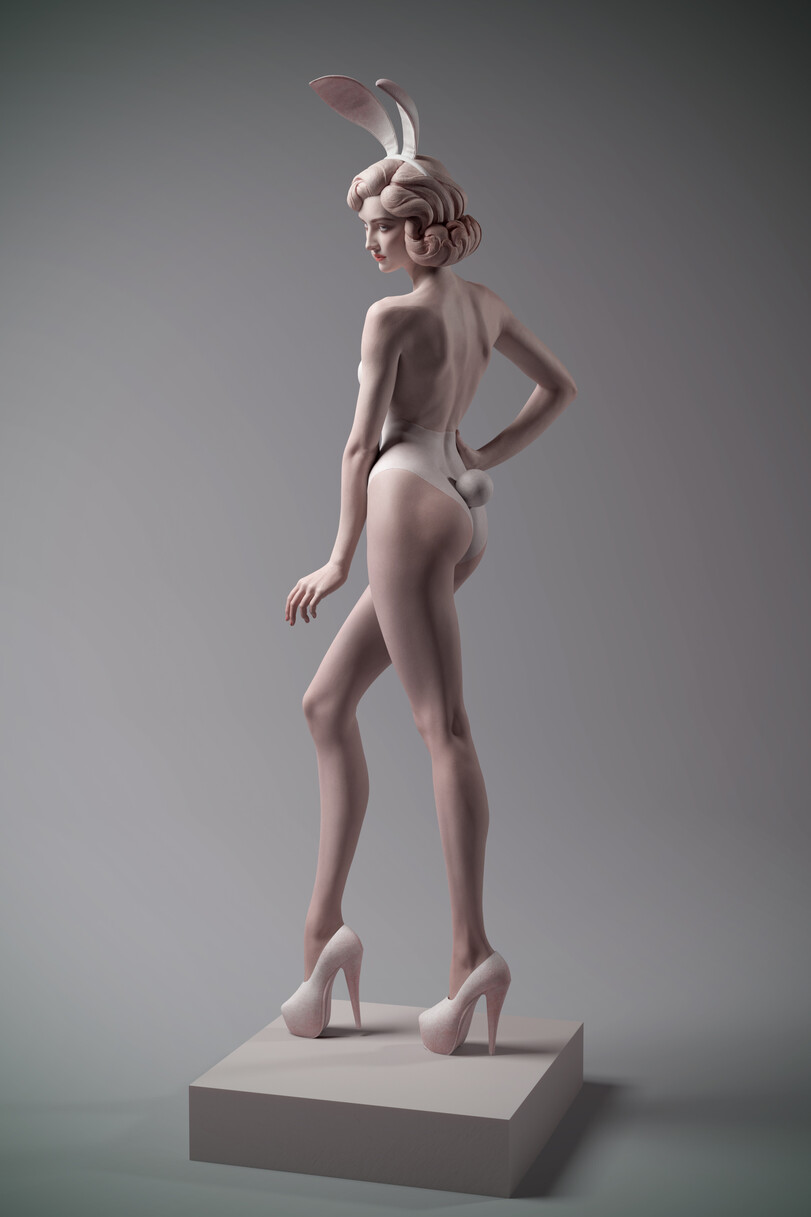 Qi Sheng Luo,artist,3d art,3d art, 3d арт, 3D art, 3D арт,bunnygirl,art девушка,art,арт