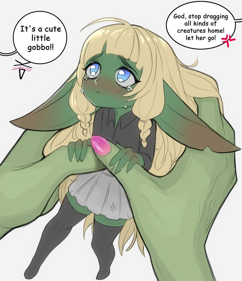 Roxxxan,artist,Goblin Girl,Goblin,Гоблин,Fantasy race,orc girl,orc,art девушка,art,арт,gobtober2022,gobtober,size difference,Sophie (Roxxxan)
