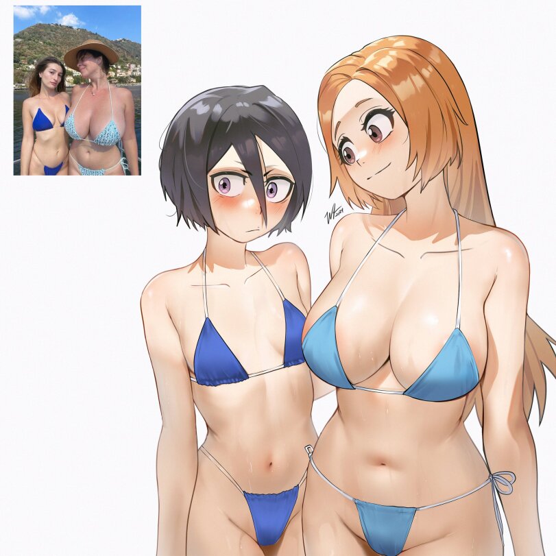 Rukia Kuchiki,Bleach,Блич, anime Bleach,Anime,Аниме,фэндомы,Inoue Orihime,Anime Ero,Взрослые Няшки,Kuchiki Rukia,Bleach,Anime,fandoms,Inoue Orihime,Anime Adult,breast envy,Anime Unsorted,Anime Unsorted