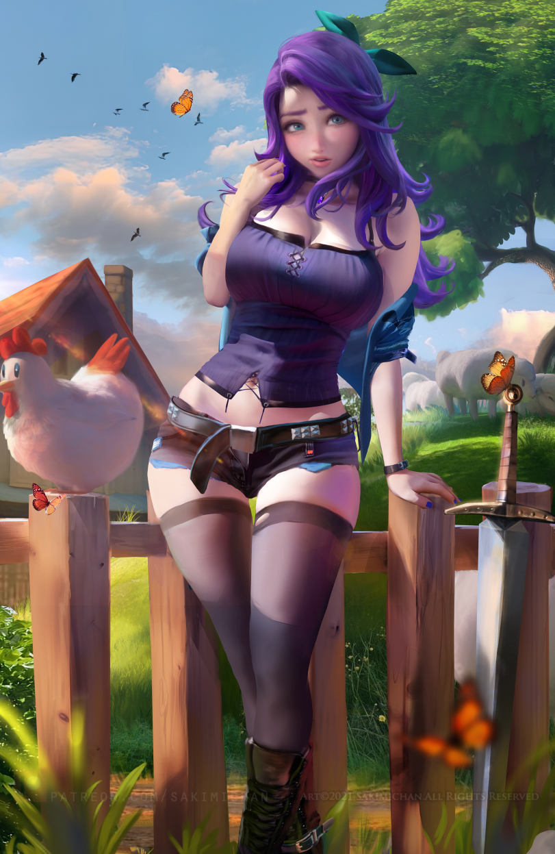 Sakimichan,artist,abigail (stardew valley),Stardew Valley,Игры,Игровая эротика,под катом еще,длиннопост