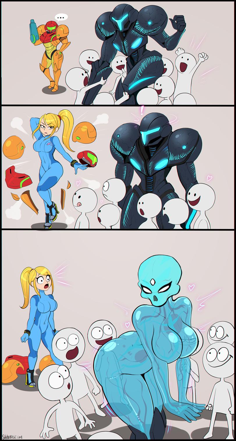 ﻿\V\,Samus Aran,Самус Аран,Metroid,Игры,Dark Samus,Shädman,TheRealShadman, Shädbase,artist,Игровая эротика