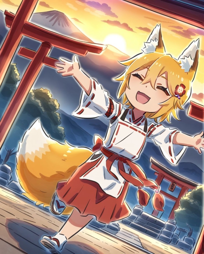 Senko (Sewayaki Kitsune no Senko-san),Sewayaki Kitsune no Senko-san,The Helpful Fox Senko-san,Anime,Аниме,фэндомы,Neco-Arc,неко-арк,нейроарт,нейронные сети,Anime Unsorted