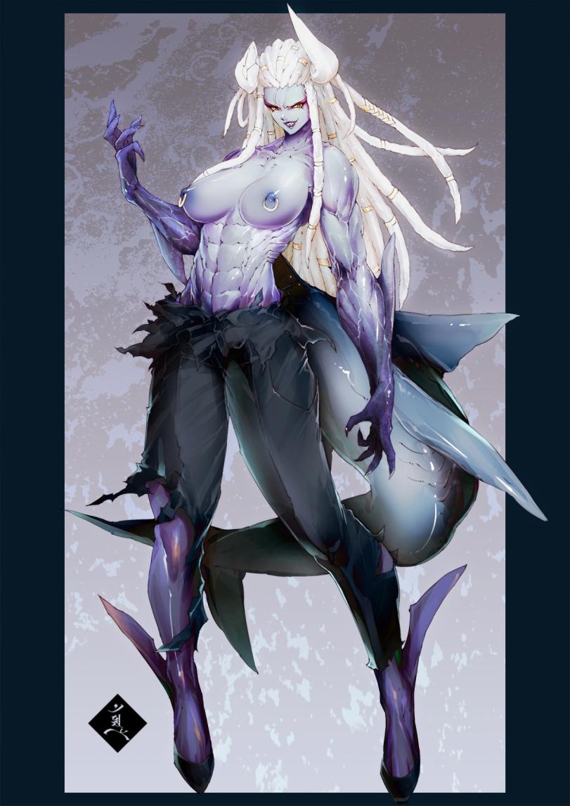 Shark Girl,Shark Girl, Акулобаба,Fish Girl,Fish Girl, Fishgirl,Monster Girl,Monster Musume, Mamono Musume, monmusu,арт барышня,арт девушка, art барышня, art girl,art,арт,технический пост