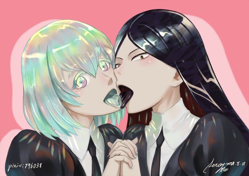 Shoujo Ai,Сёдзе Аи, Лесбухи,Anime,Аниме,Yellow Diamond (Houseki no Kuni),Желталмаз ,Houseki no Kuni,Страна Самоцветов,Zircon (houseki no kuni),Hertro,artist,Cinnabar (Houseki no Kuni),Киноварь,Phosphophyllite,Фосфофиллит,Bort (Houseki no Kuni),Борт,Diamond (Houseki no Kuni),shoujo