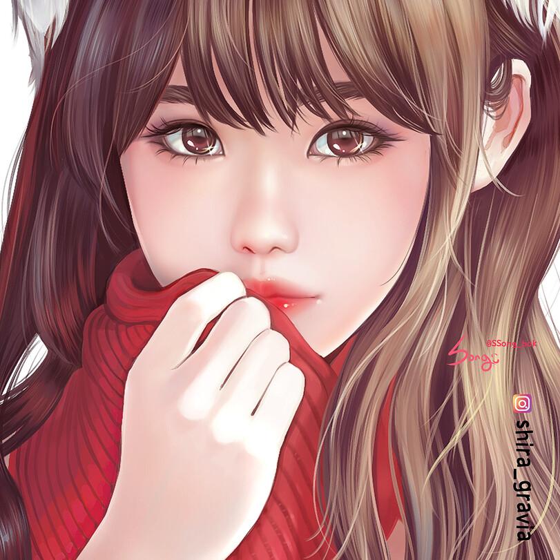 Ssongbok Han,artist,арт барышня,арт девушка, art барышня, art girl,art,арт