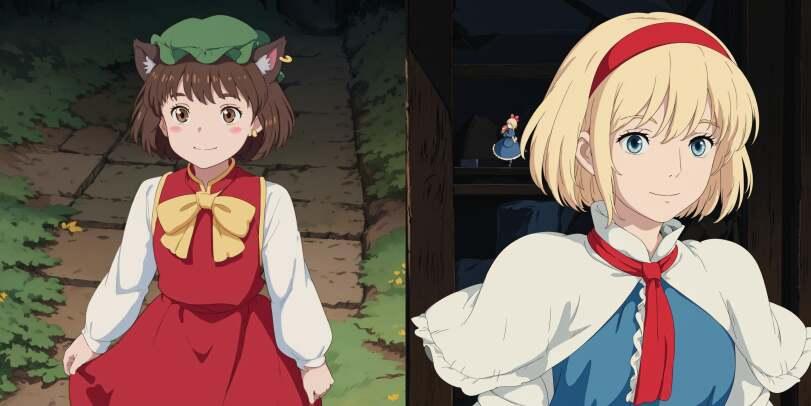 Studio Ghibli,Anime,Аниме,фэндомы,нейроарт,нейронные сети,Reimu Hakurei,Hakurei Reimu, reimu,Touhou Project,Touhou, Тохо,Kirisame Marisa,Rumia,Daiyousei,Cirno,Сырно,Hong Meiling,Koakuma,Patchouli Knowledge,Izayoi Sakuya,Sakuya, Sakuya Izayoi,Remilia Scarlet,Flandre Scarlet,Chen,Chen(Touhou),Alice