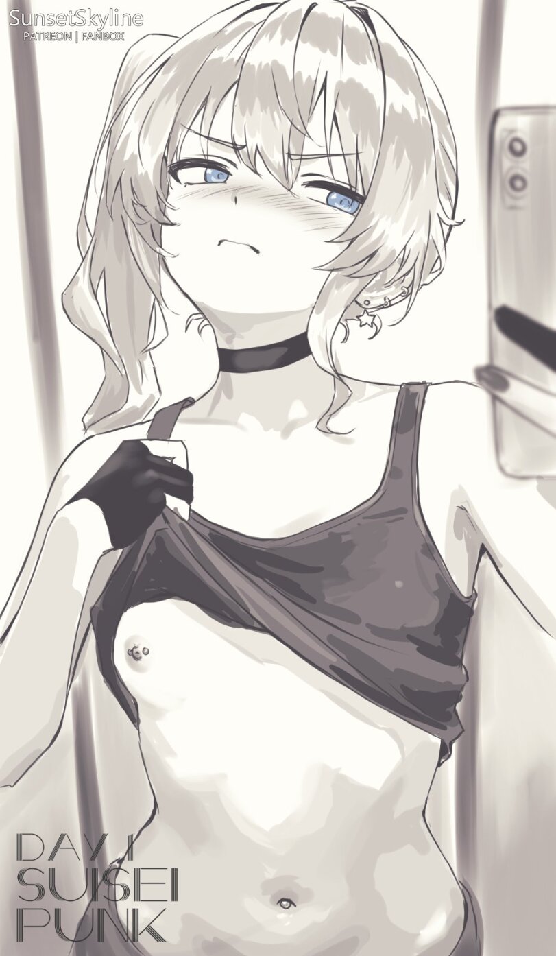 SunsetSkyline,Hoshimachi Suisei,Хошимачи Суисей,Hololive,Hololive Production, Хололайв,Virtual YouTuber,VTuber, Витубер,фэндомы,piercing,Virtual YouTuber Ero,DFC,Delicious Flat Chest,SunsetSkyline,hoshimachi suisei,hololive,virtual youtuber,fandoms,,Virtual YouTuber Ero,DFC