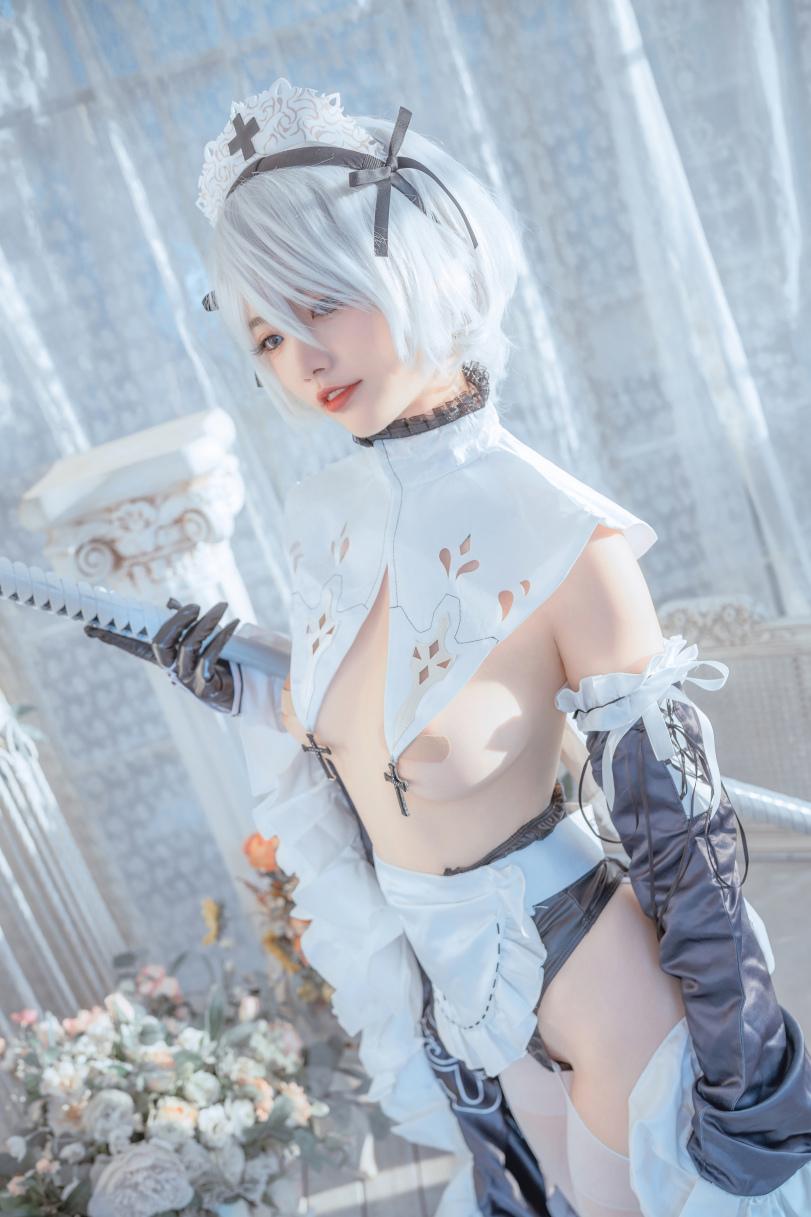 Taoliang Azhai,Азиатка,2B(YoRHa),NieR Automata,Nier (series),Игры,Игровой косплей,ero cosplay,косплей,блядские горничные,Чулки,длиннопост,Taoliang Azhai,,YoRHa No. 2 Type B,NieR Automata,nier (series),games,ero cosplay,cosplay,slutty maids,stockings,,колготки,long post