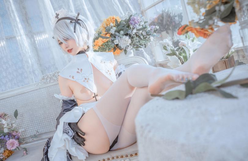 Taoliang Azhai,Азиатка,2B(YoRHa),NieR Automata,Nier (series),Игры,Игровой косплей,ero cosplay,косплей,блядские горничные,Чулки,длиннопост,Taoliang Azhai,,YoRHa No. 2 Type B,NieR Automata,nier (series),games,ero cosplay,cosplay,slutty maids,stockings,,колготки,long post