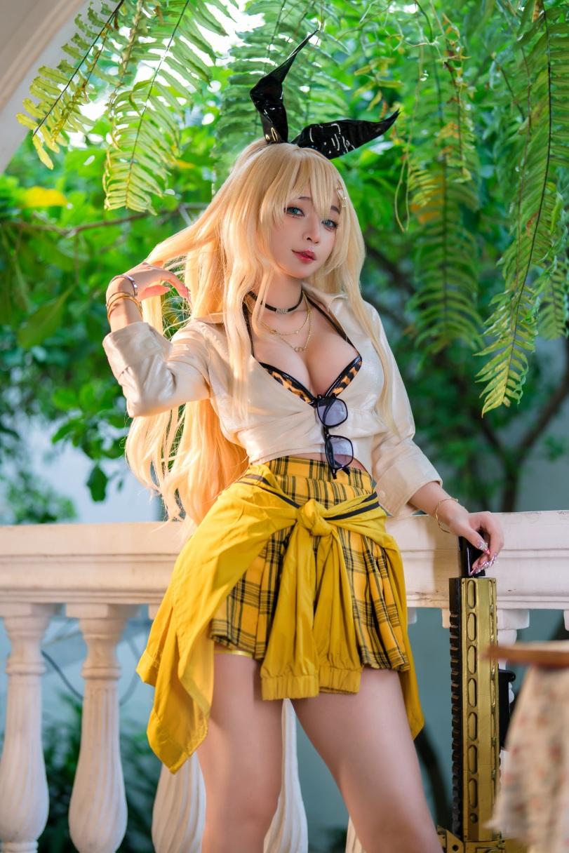 Umeko J,Азиатка,ero cosplay,косплей,Игровой косплей,Игры,Goddess of victory Nikke,Rupee (Nikke),Pasties,длиннопост,Umeko J,,ero cosplay,cosplay,games,goddess of victory nikke,rupee (nikke),pasties,