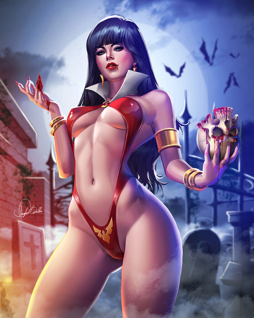 Vampirella,Вампирелла,Dynamite Entertainment,Динамит Интертеймент,Comic Books,Комиксы, графические новеллы, романы,фэндомы,Douglas Bicalho,artist,comic art,Comic Ero,Эротика, секси героини и злодейки