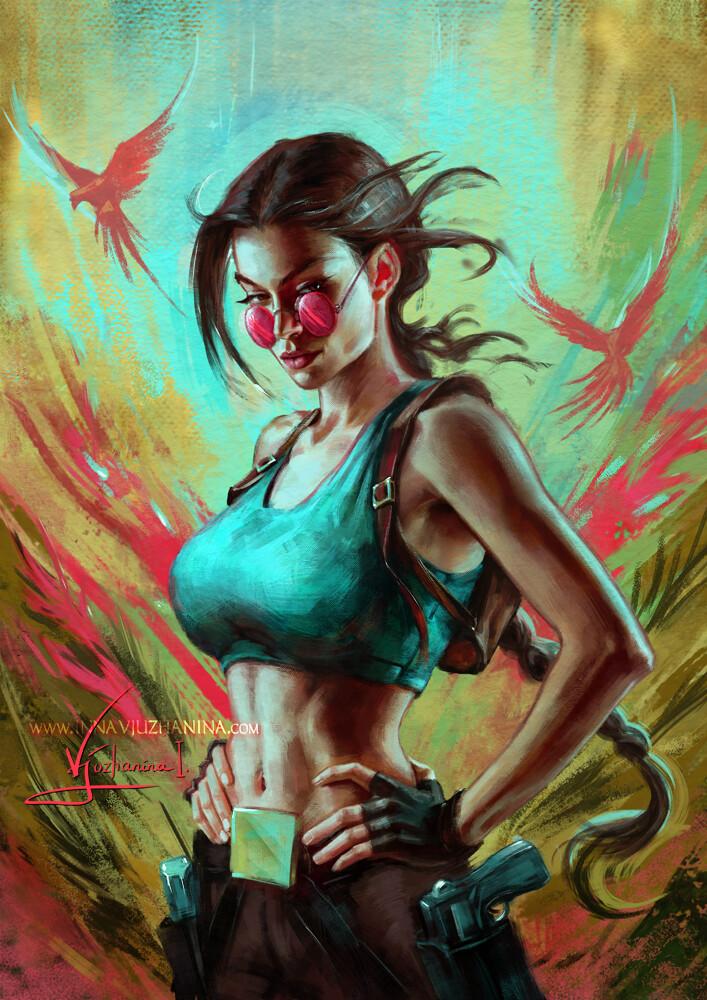 ﻿WJitflSLi i	n	Ö		s, - У,Vjuzhanina Inna,Lara Croft,Tomb Raider,Игры,арт барышня,арт девушка, art барышня, art girl,art,арт,Inna Vjuzhanina,artist