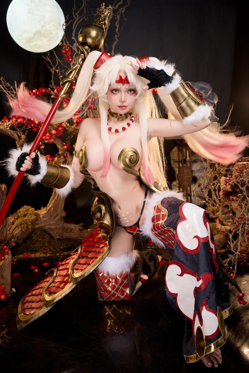 ZinieQ,Азиатка,ero cosplay,косплей,Black Myth Wukong,Игры,Pasties,длиннопост,ZinieQ,,ero cosplay,cosplay,black myth: wukong,games,pasties,