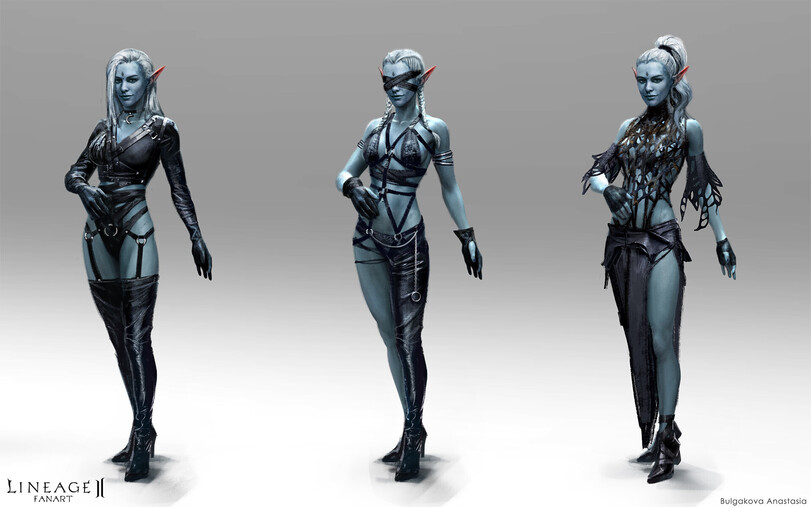 ﻿Bulgakova Anastasia,anastasia bulgakova,artist,Dark Elf,Тёмный эльф/эльфийка,Lineage II,Lineage,Игры,art девушка,art,арт