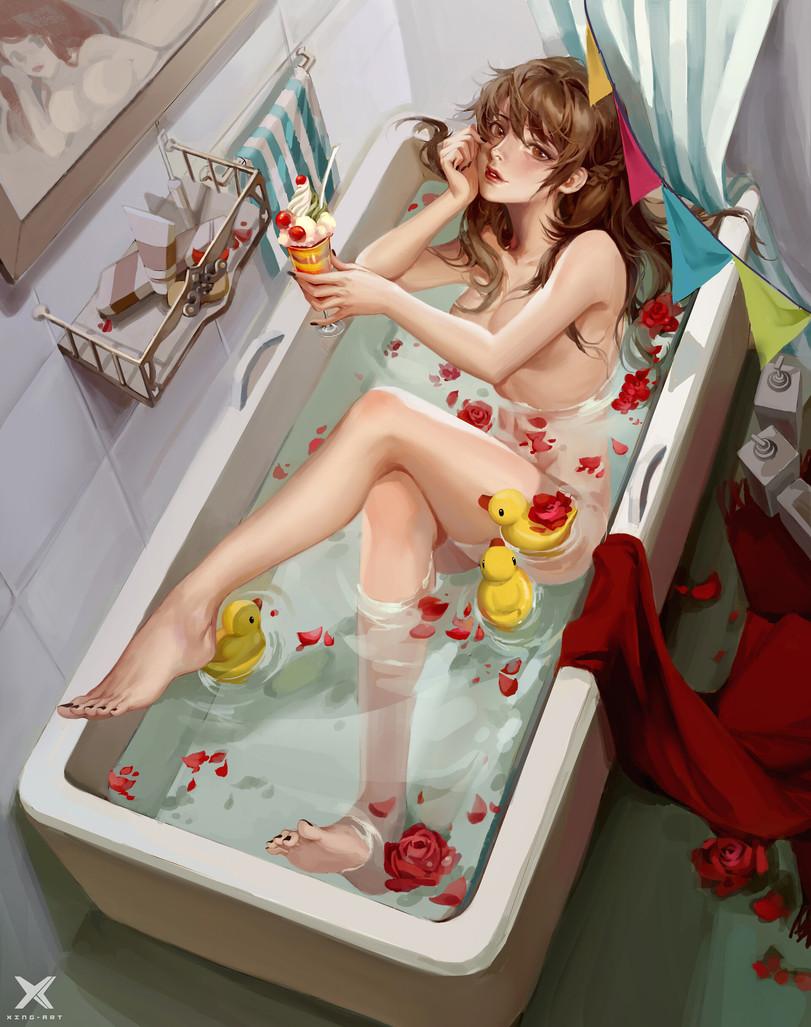 art девушка,art,арт,уточка,много уточек,Star Academy,artist