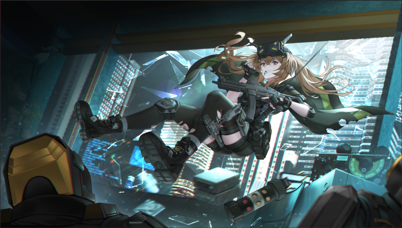 guangmi,artist,Anime,Аниме,фэндомы,Anime Artist,Аниме арт, Аниме-арт,UMP9 (Girls Frontline),Universale Maschinenpistole 9mm Parabellum,Girls Frontline,Anime Unsorted