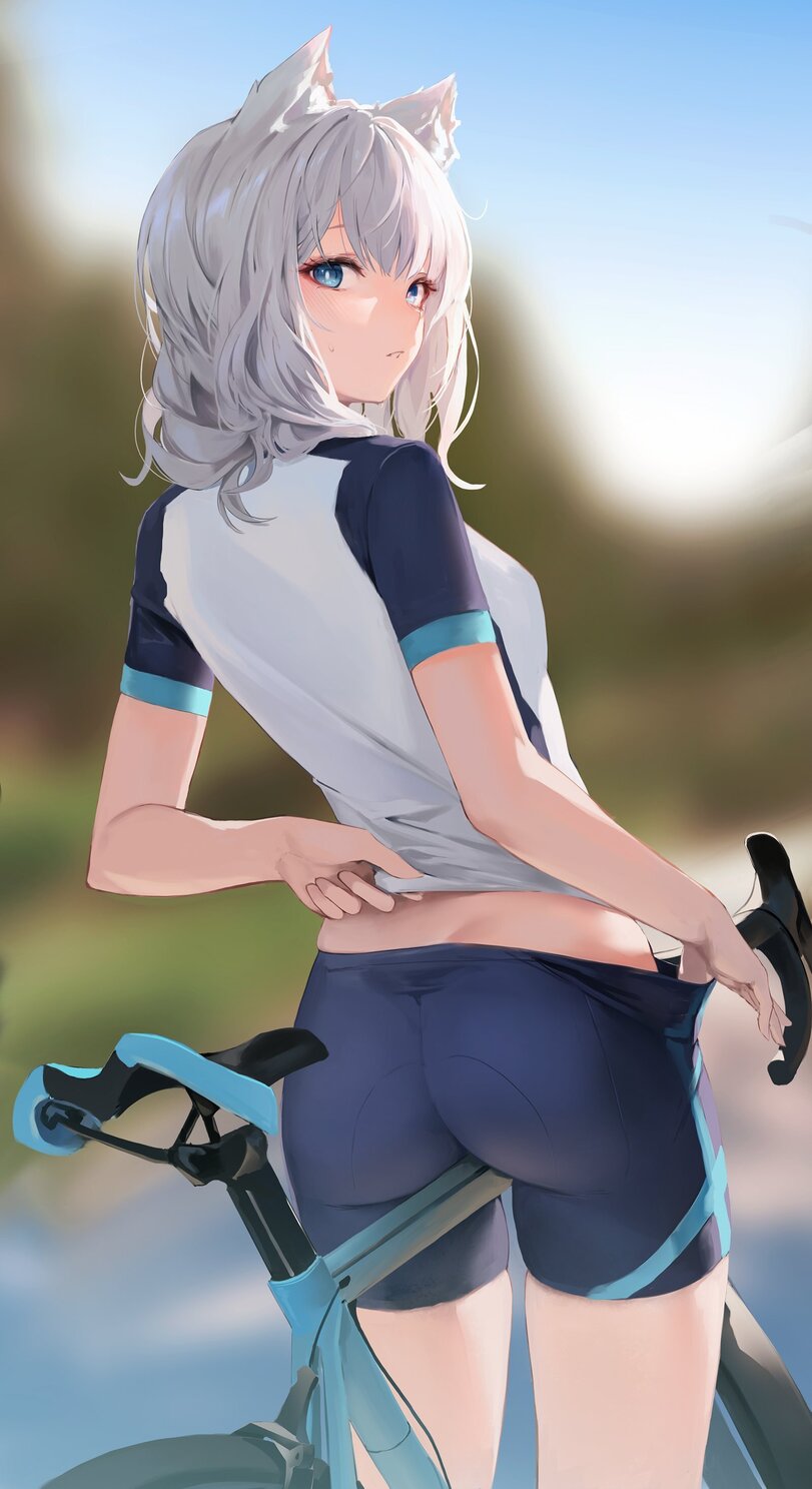 hiki niito,Anime Artist,Аниме арт, Аниме-арт,artist,shiroko (blue archive),Sunaookami Shiroko, Сунаооками Сироко,Blue Archive,Игры,Игровая эротика,вело,hiki niito,Anime Art,Anime Art,artist,shiroko (blue archive),Blue archive,games,game erotica,Bike