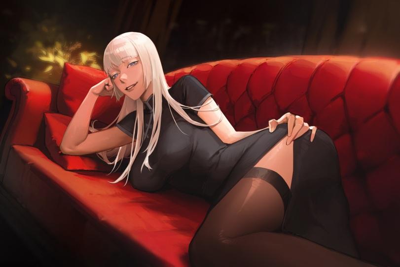 limart,Anime Artist,Аниме арт, Аниме-арт,artist,art девушка,art,арт,Office Lady,stockings,Garter Belt,Koko Hekmatyar,Коко Хекматьяр,Jormungand,Anime,Аниме,фэндомы,Anime Unsorted