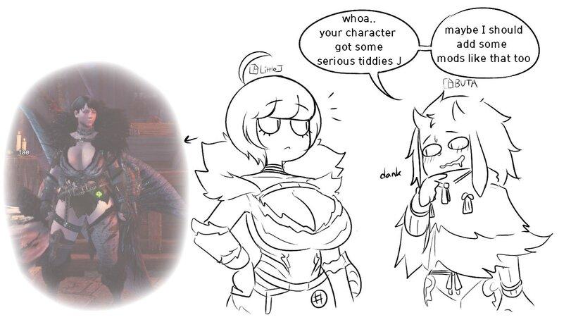 ﻿ whoa., your character got some .serious tiddies J, maybe I should add some ^mods like that too,littleJ,Monster Hunter World,Monster Hunter,Игры,Игровая эротика,Игровой комикс,комиксы без перевода,huge breasts,huge breasts, large breasts