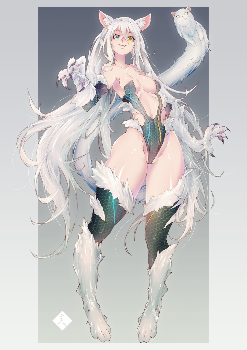 mabo9317,artist,Cat Girl,Monster Girl,Monster Musume, Mamono Musume, monmusu,арт барышня,арт девушка, art барышня, art girl,art,арт,heterochromia,гетерохромия,mabo9317,artist,catgirl,Monster Girl,art girl,art,heterochromia