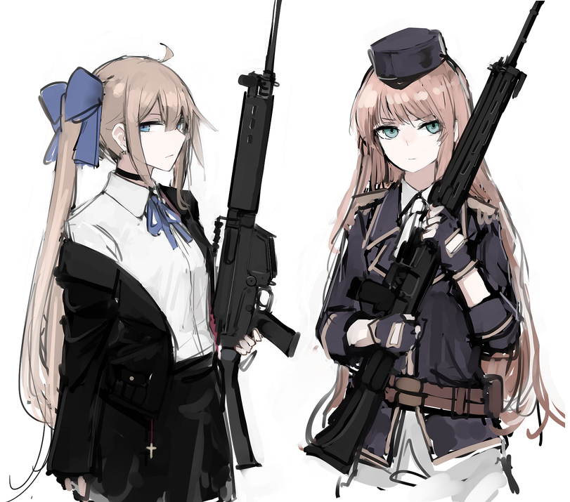 rampart1028,Anime,Аниме,cyclops (girls frontline),IWS-2000 (Girls Frontline),Steyr IWS 2000,Girls Frontline,x95 (girls frontline),Mosin-Nagant (Girls Frontline),Mosin–Nagant M1891/30,super shorty (girls frontline),galil (girls frontline),p08 (girls frontline),Nagant Revolver (Girls