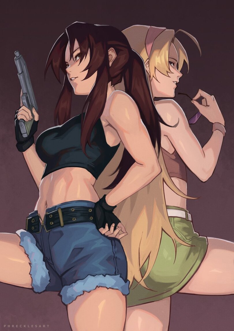 revy (black lagoon),Eda (Black Lagoon),Black Lagoon,Anime,Аниме,фэндомы,PhrecklesArt,artist,revy,Black Lagoon,Anime,fandoms,eda (black lagoon),PhrecklesArt,artist,Anime Unsorted,Anime Unsorted