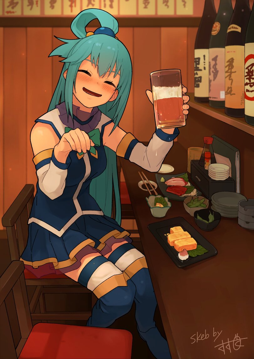 shima (landsuzume),Anime Artist,Аниме арт, Аниме-арт,artist,Aqua (KonoSuba),KonoSuba,Anime,Аниме,фэндомы,shima (landsuzume),Anime Art,Anime,fandoms,artist,aqua (konosuba),kono subarashii sekai ni shukufuku wo!,Anime Unsorted,Anime Unsorted