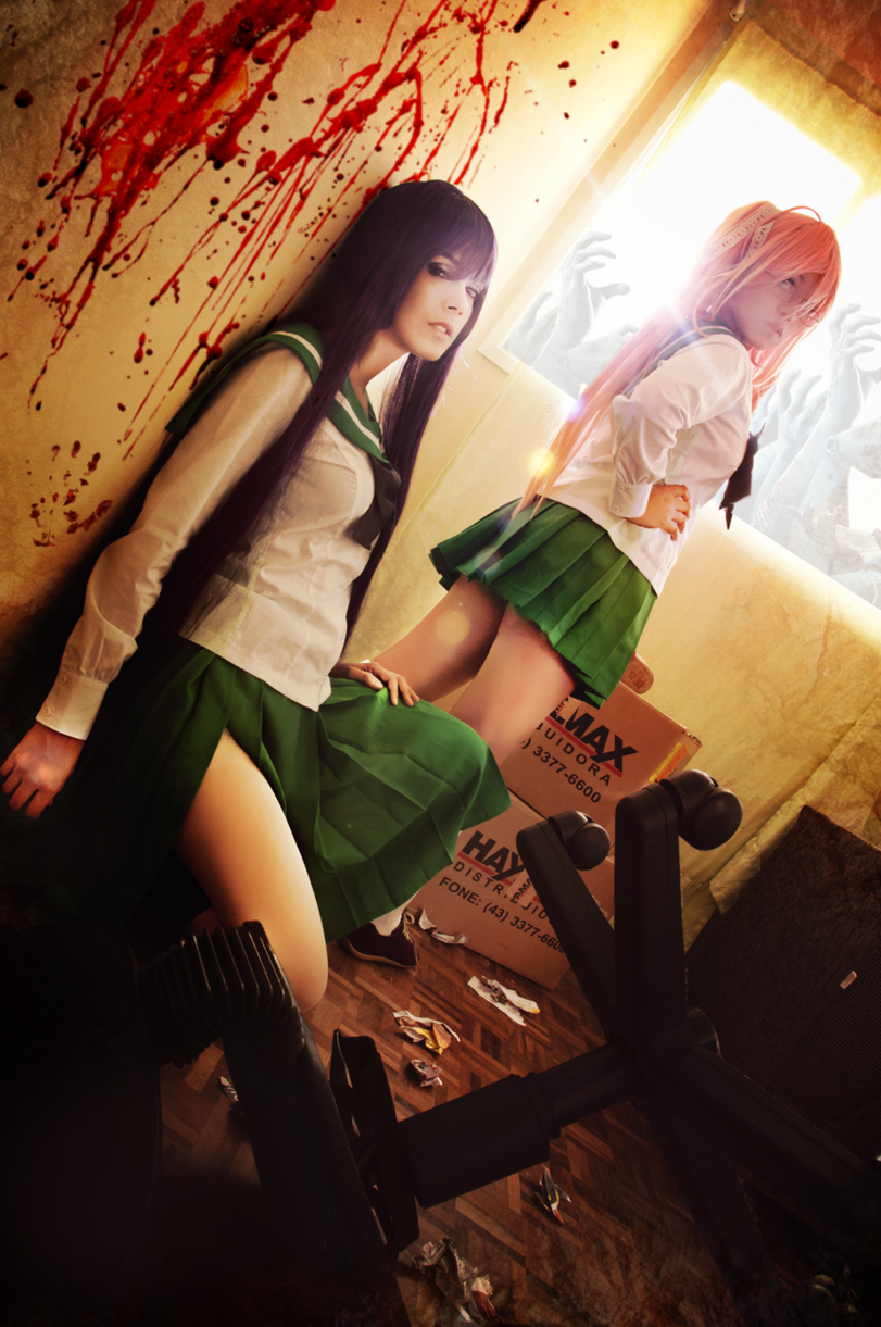 takagi saya,busujima saeko,Anime Cosplay,Anime,Аниме,Highschool of the Dead,Школа мертвецов,Saya Takagi,High School of the Dead,Anime,fandoms,Saeko Busujima,High School of the Dead,Anime Cosplay,Anime Unsorted,Anime Unsorted