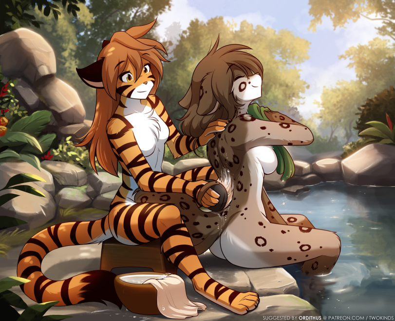 ﻿SUGGESTED BY ORDITHUS @ PATREON.COM / TWOKINDS,tom fischbach,artist,Flora (TK),Kathrin (TK),furry,фурри,фэндомы,Twokinds,разное,furry f,furry art,furry tiger,furry feline,furotica,фурротика